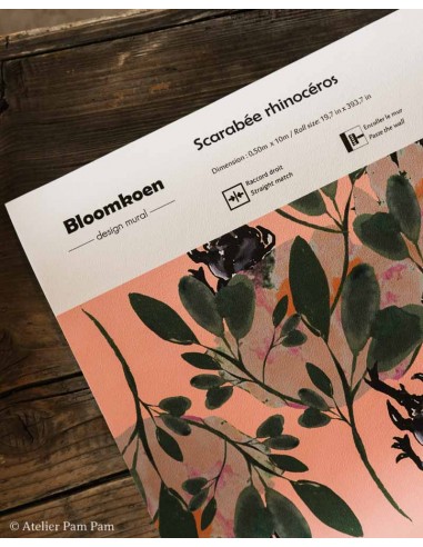 Papier peint floral - Scarabée Rhinocéros s'inspire de l'anatomie humaine