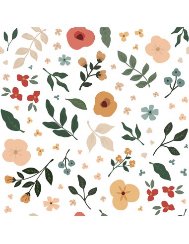 Papier peint fleurs - Floral Silhouettes sur le site 