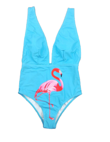 Maillot de Bain Flamant Rose Sexy Bleu 50% de réduction en Octobre 2024