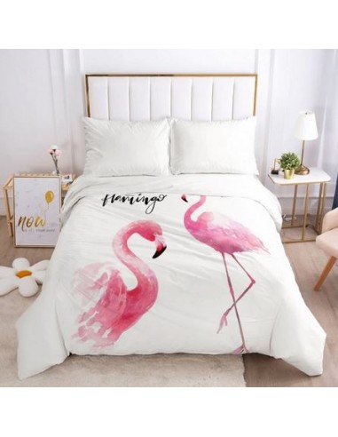 Housse de Couette Flamant Rose Love 2 - 3 jours ouvrés.