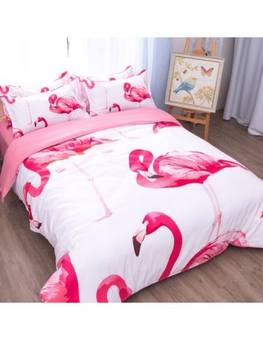 Parure Housse de Couette Flamant Rose Douceur pas cher chine