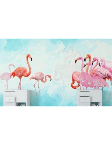 Papier Peint Flamant Rose 4 Murs Amies vous aussi creer 