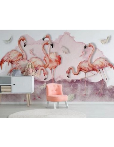 Papier Peint Flamant Rose 4 Murs Balade shop