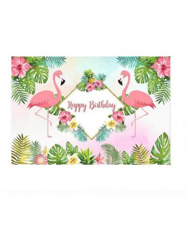 Décor Arrière Plan Flamant Rose Tropical basket pas cher