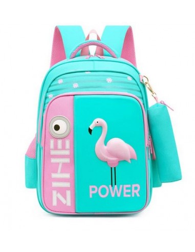 Cartable Flamant Rose Power Turquoise france