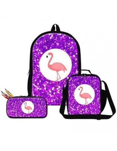 Lot de Sacs Flamant Rose Paillettes Parme le des métaux précieux