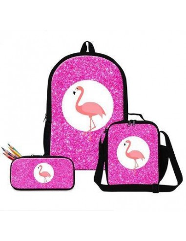 Lot de Sacs Flamant Rose Paillettes Rose de pas cher