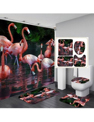 Accessoires Assortis pour Salle de Bain Flamant Rose les ligaments