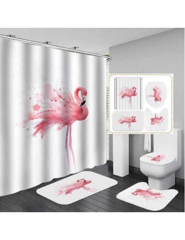 Ensemble de Salle de Bain Flamant Rose Economisez 