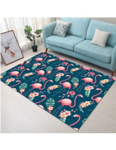 Tapis Flamant Rose Oiseau Migrateur en linge