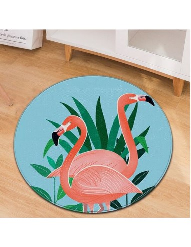 Tapis Rond Flamant Rose Dessin pas cher chine