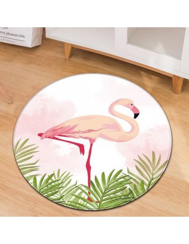 Tapis Rond Flamant Rose sur 1 patte Toutes les collections ici