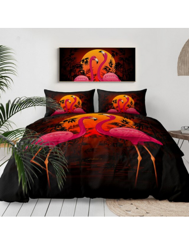 Housse de Couette Flamant Rose Romantique commande en ligne