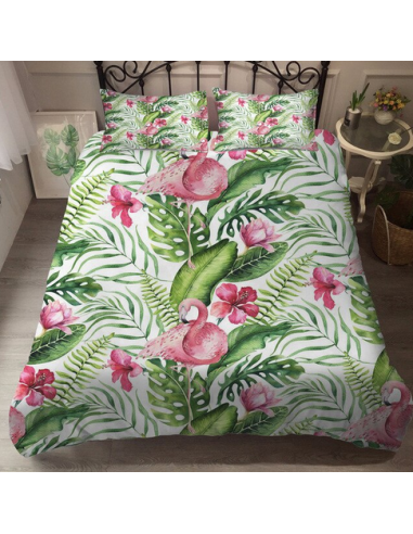 Housse de Couette Flamant Rose Vintage soldes