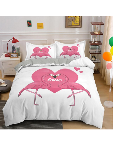 Housse de Couette Flamant Rose Amour online