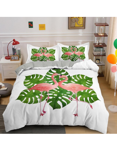 Housse de Couette Flamant Rose pour Adulte Véritable concentré