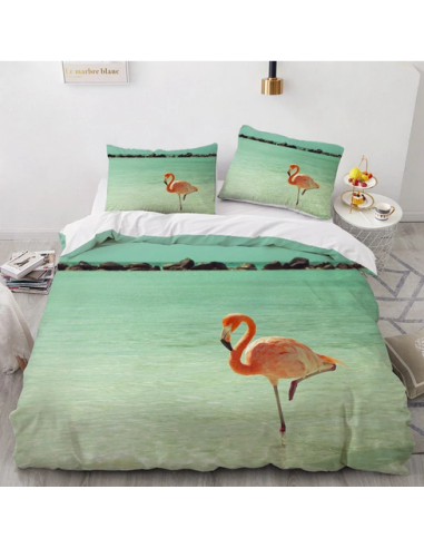 Housse de Couette Flamant Rose 3-4 pièces l'achat 