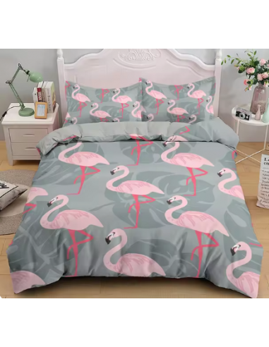 Parure de lit Housse de Couette Flamant Rose Le MVP de beaucoup