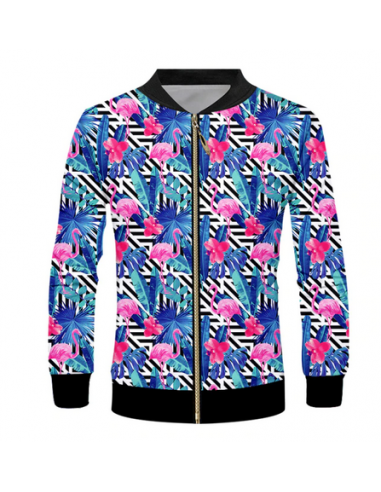 Veste Flamant Rose Baseball basket pas cher