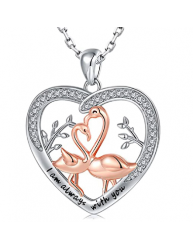 Collier avec Flamant Rose les ctes