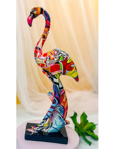 Statuette Flamant Rose Art Moderne la chaussure