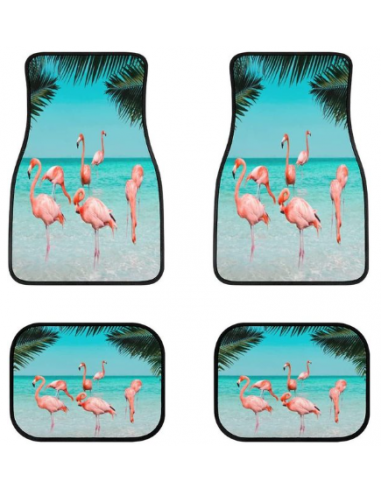 Ensemble complet de Tapis de sol de Voiture Flamant Rose d'Europe débarque