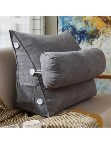 Coussin triangulaire gris brillant des détails fins