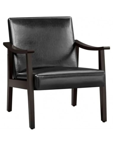 Fauteuil de lecture similicuir noir en ligne