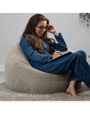 Fauteuil de lecture pouf beige Profitez des Offres !