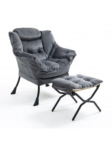 Fauteuil de lecture en velours en stock