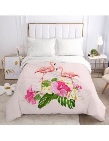 Housse de Couette Flamant Rose Fleurs une grave pollution 