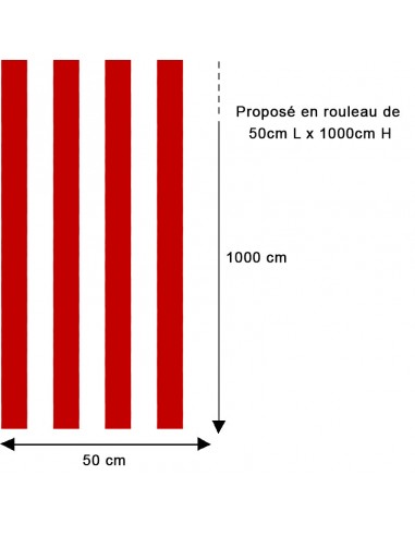 Papier peint rayures classiques rouge français